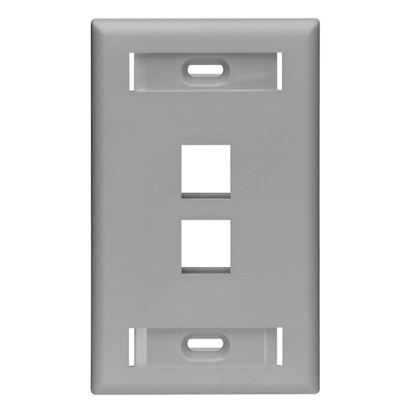 Leviton Gray 1-Gang Audio/Video Wall Plate (1-Pack)