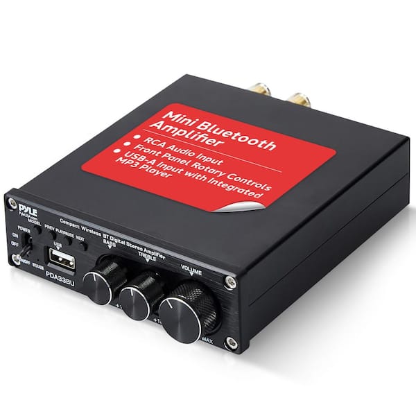 2.1 CH Wireless Stereo Power Amplifier Bluetooth Compatible with USB Player, RCA and Speaker Terminals - PDA33BU