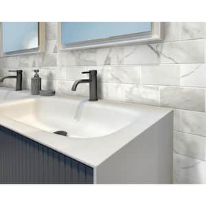 White 3 in. x 6 in. Honed Marble Subway Wall and Floor Tile (5 sq. ft./Case)