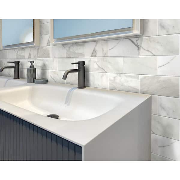 Grandis 3 in. x 6 in. White Marble Honed Wall and Floor Tile (15 Cases/75 sq. ft./Pallet)