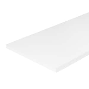 10 in. W x 72 in. D, White, Laminate Decorative Wall Shelf