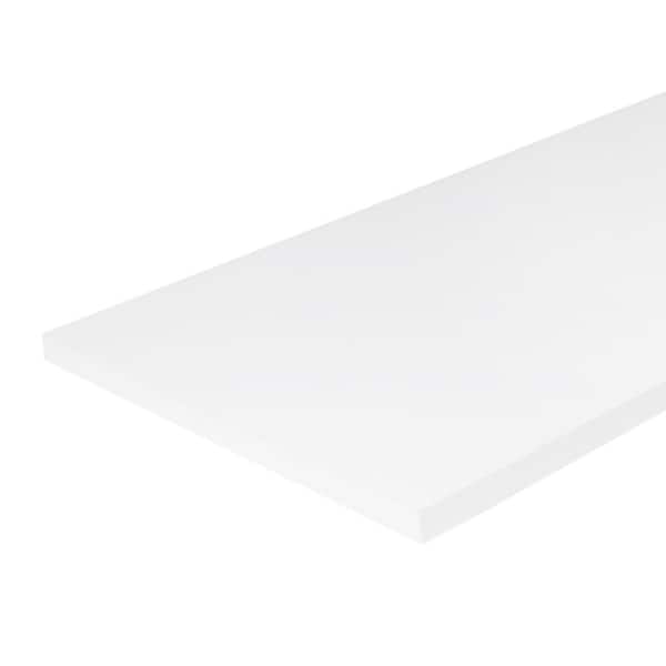 12 in. W x 48 in. D, White. Laminate Decorative Wall Shelf