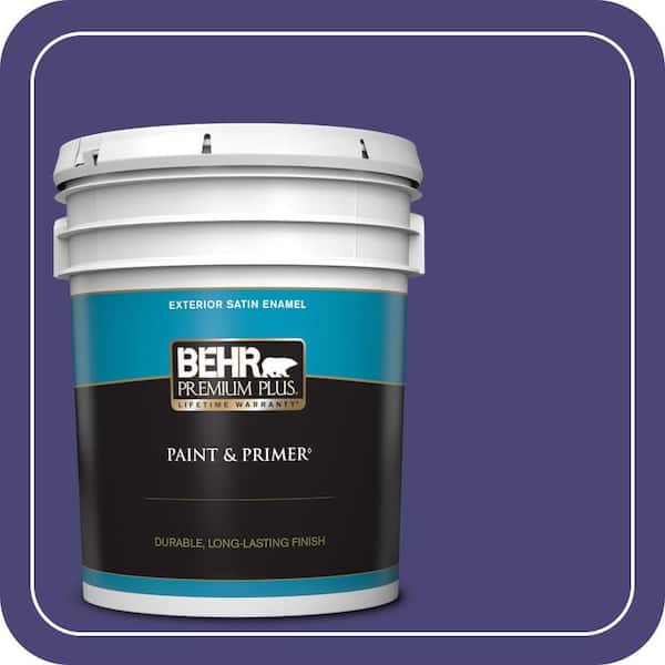 BEHR PREMIUM PLUS 5 gal. #MQ5-43 Dramatist Satin Enamel Exterior Paint & Primer