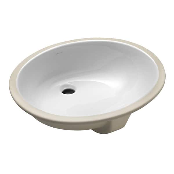 KOHLER Caxton 21-1/4 in. Vitreous China Undermount Vitreous China Bathroom Sink in White