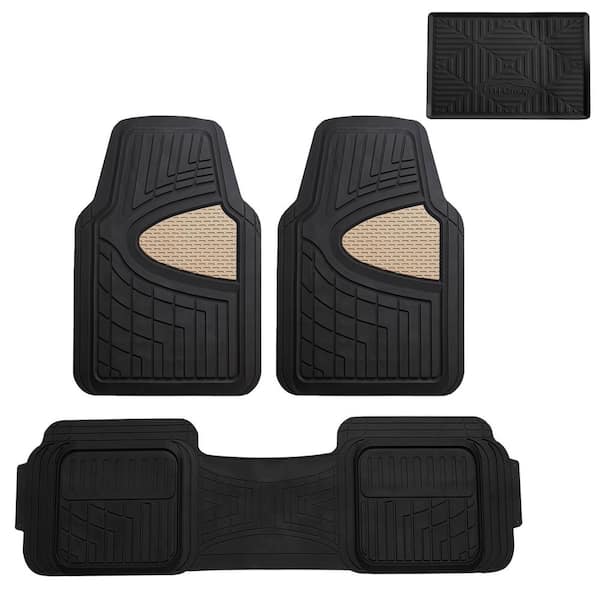 OMAC Car Floor Mats 5 Pieces Set Trimmable Rubber Heavy Duty