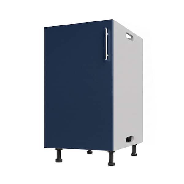 Miami Weatherboard 18 in. X 27 in. X 34.5 in Outdoor Base Cabinet Full Height in Sapphire Blue Matte