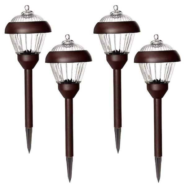 GIGALUMI Solar Bronze Path Lights with Waterproof (4-Pack)
