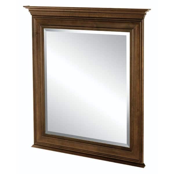Home Decorators Collection Templin 30 in. x 34 in. Framed Wall Mirror in Coffee