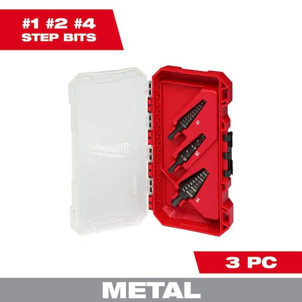Black Oxide Step Drill Bit Set (3-Piece)