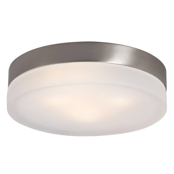 Filament Design Negron 3-Light Brushed Nickel Halogen Flushmount