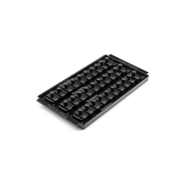 TEKTON 3/8 in. Drive 3-Rail Socket Organizer Set, Black (30-Tool)