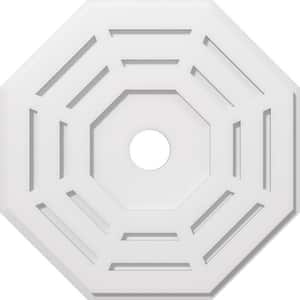 1 in. P X 8-3/4 in. C X 22 in. OD X 3 in. ID Westin Architectural Grade PVC Contemporary Ceiling Medallion