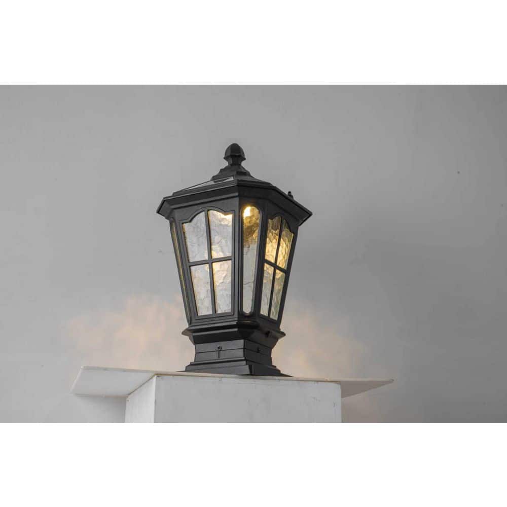 1-Light Black Aluminum Hardwired Outdoor Weather Resistant Post Light Set with No Bulb Included price history on PriceWatchPro