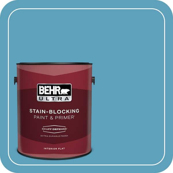 BEHR ULTRA 1 gal. #540D-5 Tropical Splash Extra Durable Flat Interior Paint & Primer