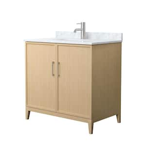 Elan 36 in. W x 22 in. D x 35 in. H Single Bath Vanity in White Oak with White Carrara Marble Top