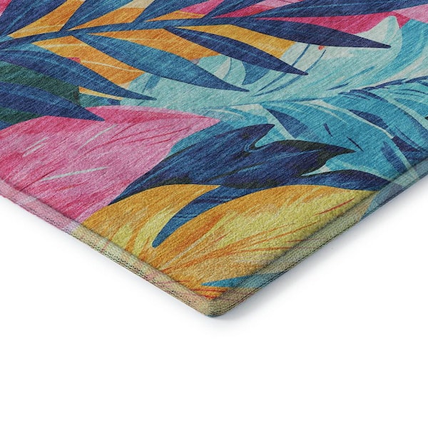 Mayfield Premium Machine Washable Abstract AMF1493 Sky 9 ft. x 12 ft. Area Rug