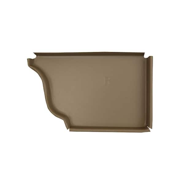 5 in. Natural Clay Aluminum K-Style Right End Cap