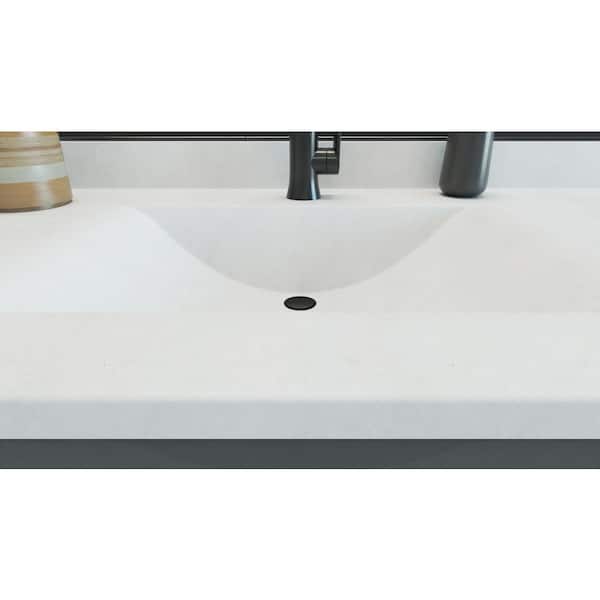 Swan Contour 25 in. W x 22 in. D Solid Surface Vanity Top with Sink in Tahiti White