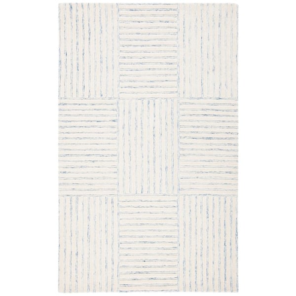 SAFAVIEH Metro Blue/Ivory 4 ft. x 6 ft. Striped Area Rug