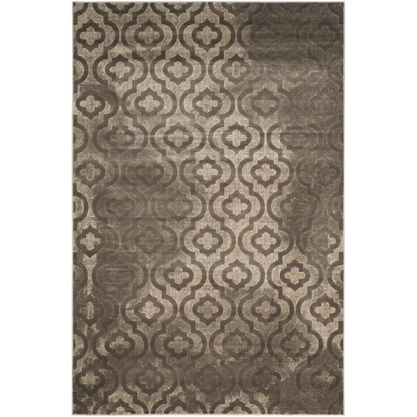 SAFAVIEH Porcello Grey/Dark Grey 5 ft. x 8 ft. Floral Area Rug