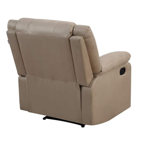 Relax A Lounger Preston 38 in. Width Big and Tall Beige Microfiber