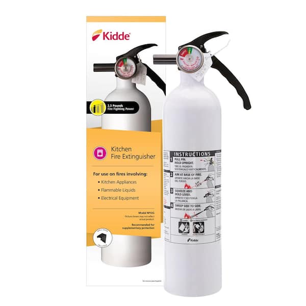 Kidde Kitchen Fire Extinguisher with Easy Mount Bracket, 10 B:C, Dry Chemical, One-Time Use