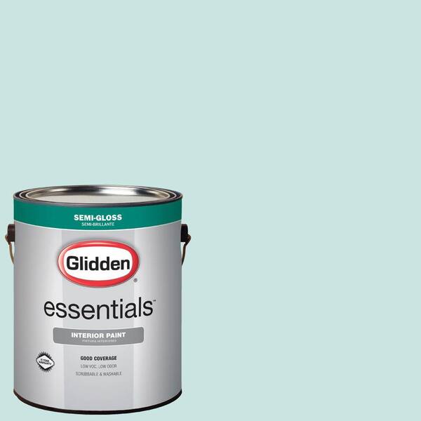 Glidden Essentials 1 gal. #HDGB22 Lagoon Green Semi-Gloss Interior Paint