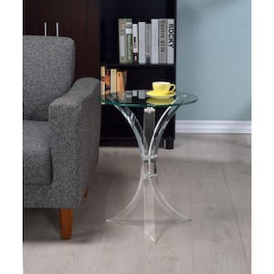 Round Accent Table Clear