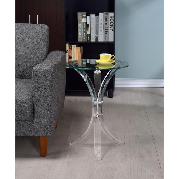 Coaster Round Accent Table Clear