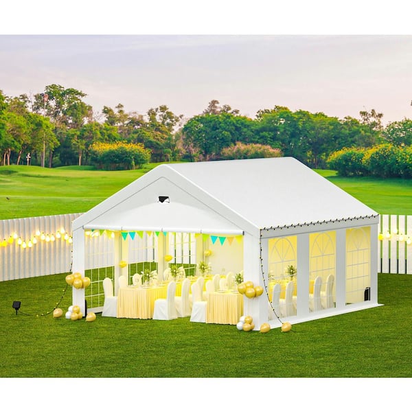 Unbranded 20 ft. x 20 ft. Outdoor Patio Canopy Tent with Removable Side Wall Camping Gazebo Perfect for Weddings, Birthdays