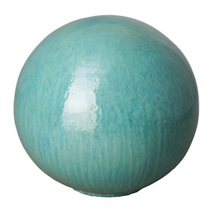 32 in. Aruba Blue Ceramic Landscape Gazing Ball