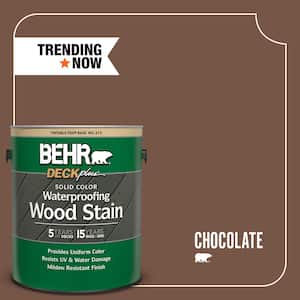 1 gal. #SC-129 Chocolate Solid Color Waterproofing Exterior Wood Stain