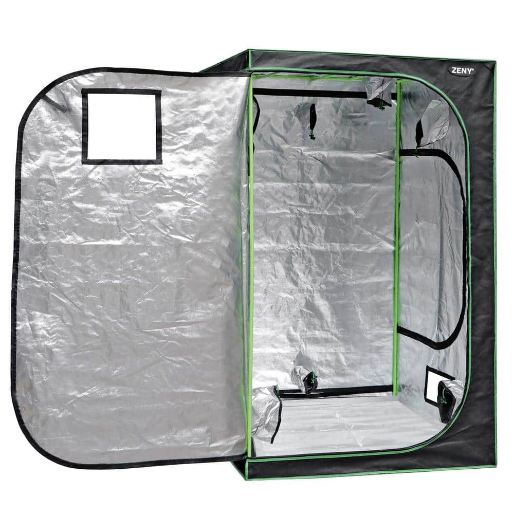 4 ft x 4 ft Green Hydroponic Grow Tent with Observation Window