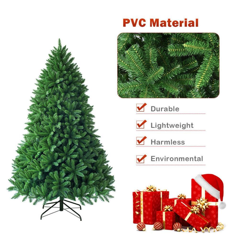5ft Green PVC Artificial Fir Christmas Tree with Lights