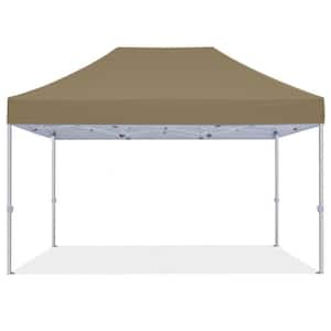 Commercial 10 ft. x 15 ft. Khaki Pop Up Canopy Tent with Roller Bag