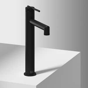 Sterling Single Handle Single Hole Bathroom Vessel Faucet in Matte Black