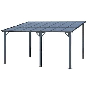 14 ft. x 12 ft. Dark Gray Aluminum Patio Cover