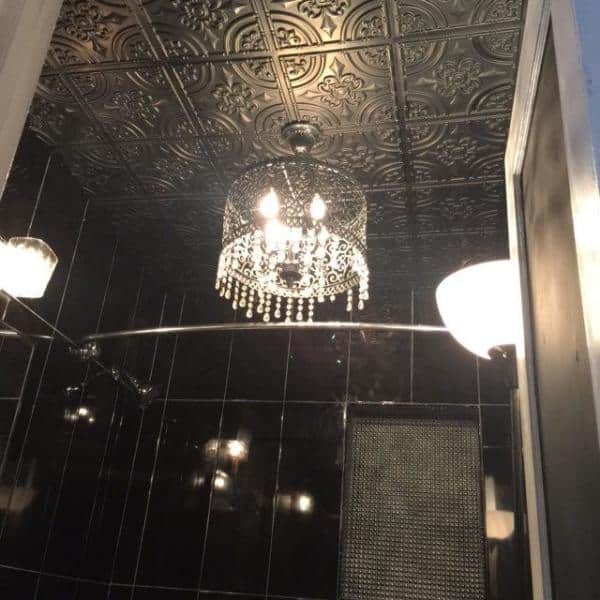 Wrought Iron Silver 2 ft. x 2 ft. Glue Up PVC Faux Tin Ceiling Tile (100 sq. ft./case)