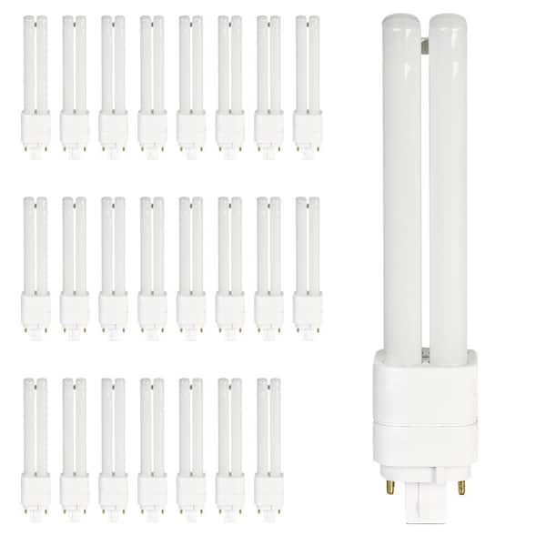 Feit Electric 26-Watt Equivalent PL QuadTube CFLNI 4-Pin Plugin G24Q-3 Base CFL Replacement LED Light Bulb, Soft White 2700K (24-Pack)