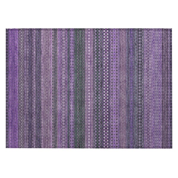Chantille ACN527 Purple 1 ft. 8 in. x 2 ft. 6 in. Machine Washable Indoor/Outdoor Geometric Area Rug