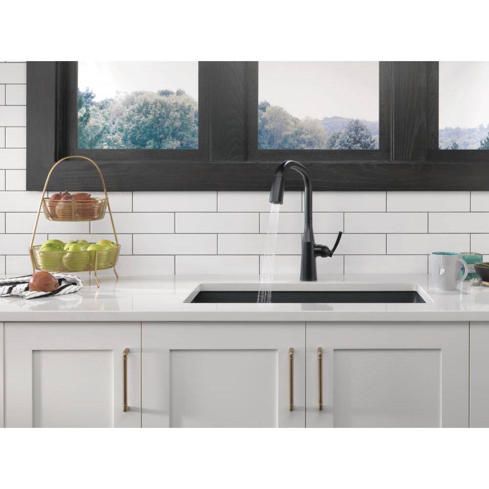 Matte Black Stainless Steel Pull-Out Spray Kitchen Faucet
