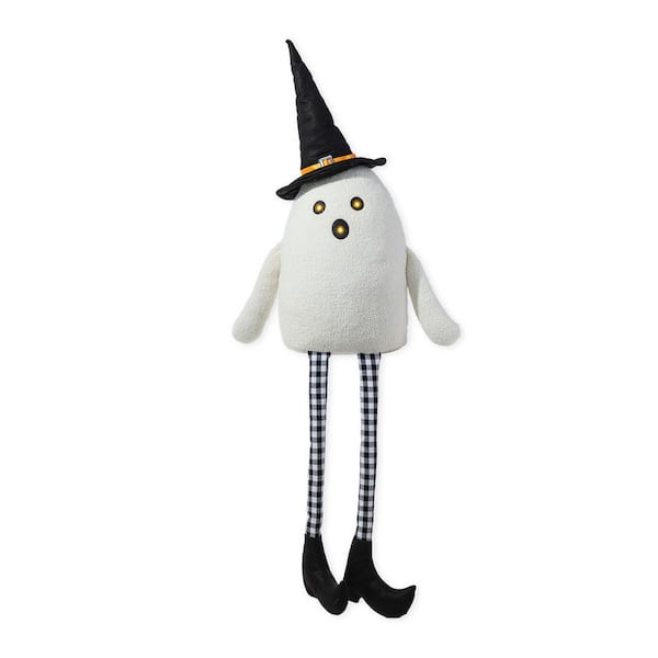 65.25 in. H Halloween Oversized Lighted Fabric Ghost Sitter Porch Decor, with Timer