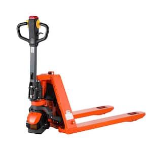 24V/20AH Lithium Battery Powered 3300 lbs. 48 in. x 27 in. Fork Electric Pallet Jack Truck Orange