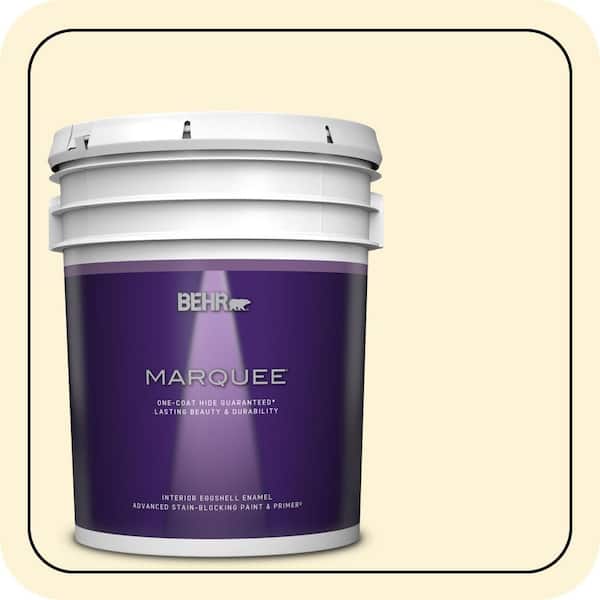 BEHR MARQUEE 5 gal. #390C-1 Capri Cream Eggshell Enamel Interior Paint & Primer