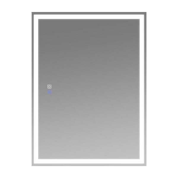 Maincraft 48 in. W x 36 in. H Rectangular Frameless LED Light Wall Mounted Bathroom Vanity Mirror in White