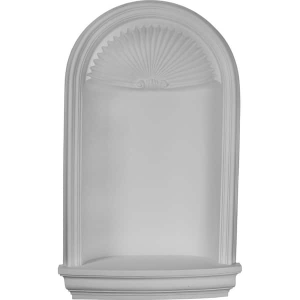 Ekena Millwork 27-3/8 in. x 11-3/4 in. x 45-1/4 in. Primed Polyurethane Recessed Mount Edwards Wall Niche