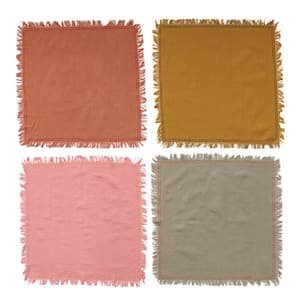 18 in. W x 0.25 in. H Multicolor Square Cotton Napkins (Set of 4)