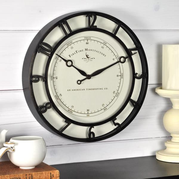 FirsTime 11 in. Round Park Hill Wall Clock