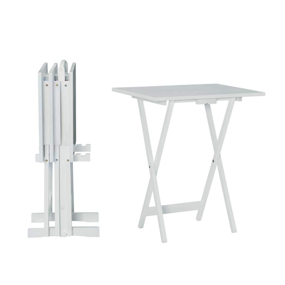 White tv tray table set new arrivals