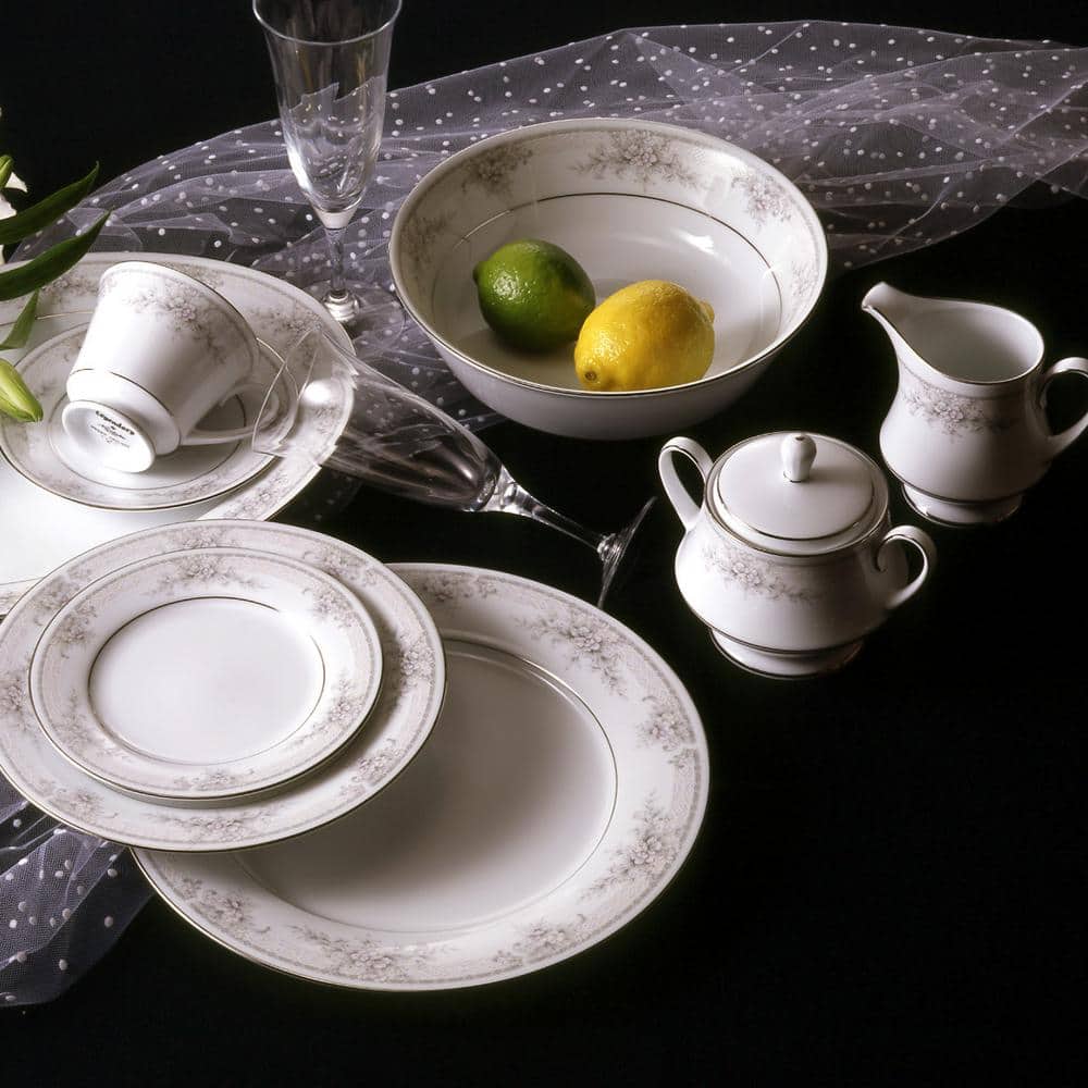 Sweet Leilani White Porcelain 5-Piece Place Setting